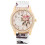 Women's Rhinestone Wristwatch Rose Pattern Red Quartz 5
