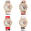 Women's Rhinestone Wristwatch Rose Pattern Red Quartz 3