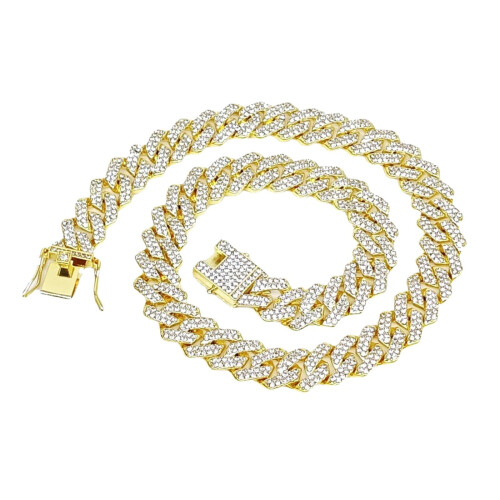 Alloy Cuban Chain Necklace Coarse Texture Unisex