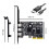 PCIe 4x to Dual USB-C and 4K60 Display Adapter 5