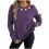 Women's Solid Floral Sweater Round Neck Long Sleeve Knit Top 2