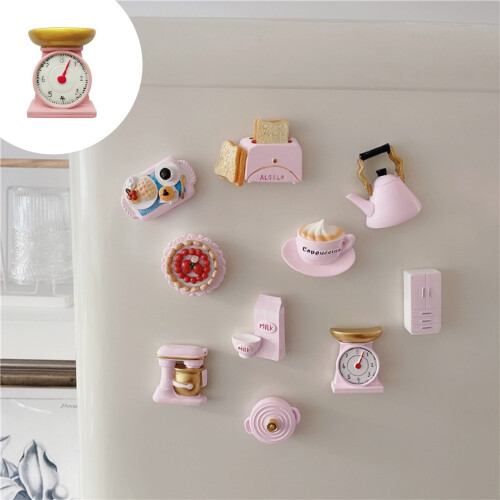 Resin Refrigerator Magnets Cake Milk Set 6pcs 2