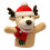 Soft Christmas reindeer hand puppet for kids 1 piece 1