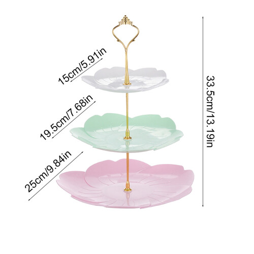 Cupcake Stand Plastic 3-Tier for Parties Weddings Events 2