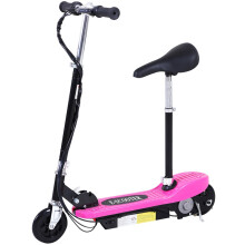 Powered Electric Scooter Ride-On, with Brakes, Adjustable Seat, Adjustable Handlebars, Pink