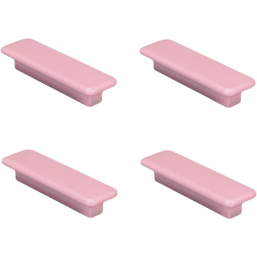 Wooden Cabinet Handles Beech Color 4 pcs Rectangular 64 mm