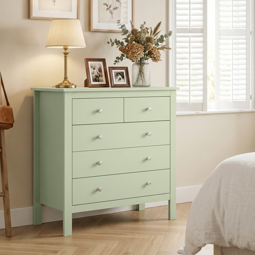 Homcom Modern Chest Of Drawers, 5 Drawer Unit Storage Chest For Bedroom