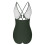Women's one-piece swimsuit with drawstring waist and 7