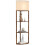 Corner Floor Light, with Shelves - Wood-Effect 2