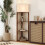 Corner Floor Light, with Shelves - Wood-Effect 3