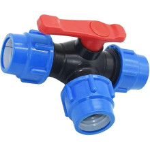 Ball Valve PVC T-Joint for PE Pipe 20-63mm