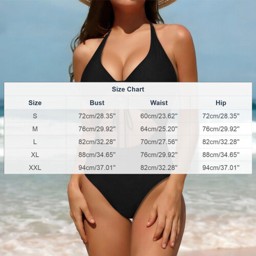 Women's one-piece swimsuit with drawstring waist and 2