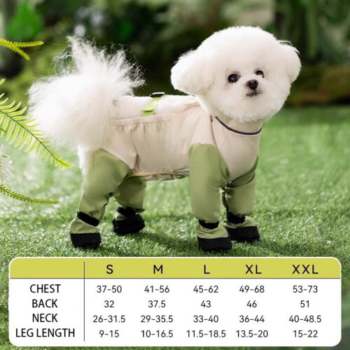 Dog Raincoat with Legs Soft Warm Waterproof Jacket XL 2