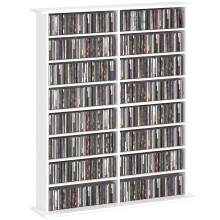 16-Compartment Media Shelf- White