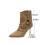 Brown Women's Suede Ankle Boots Pointed Toe High Heel 4