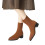 Women's Knitted Ankle Boots Brown Pointed Toe Elastic Mesh 5