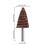 Tapered Cone Grinding Head 6mm Shank 5 Pcs 80 Grit 2