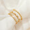 Gold Plated Stackable Rings for Women 18K Non-Tarnish CZ 6