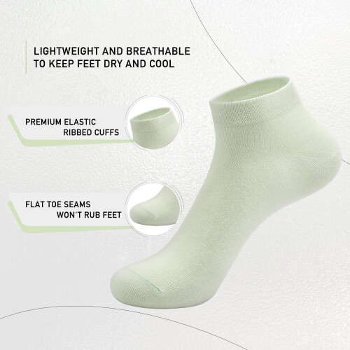 Women's Viscose Bamboo Ankle Socks Low-Cut Thin Lightweight 1
