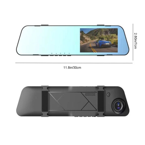Dash Cam with 4.5" HD Screen, Front 1080P + Rear 720P, 2