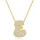 Bubble Letter Necklace 18K Gold Plated Initial Pendant 1