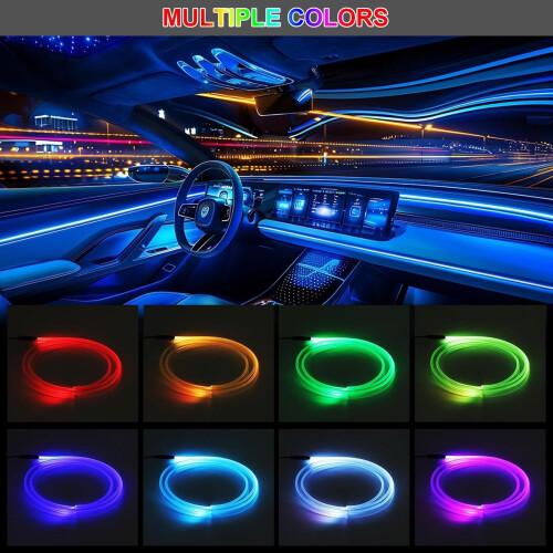 RGB LED Car Interior Ambient Light Strip 5M USB Powered 1