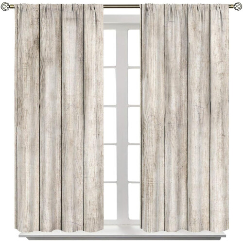 Barn Door Curtains Blue Grey Rustic Farmhouse 2 Panels 1