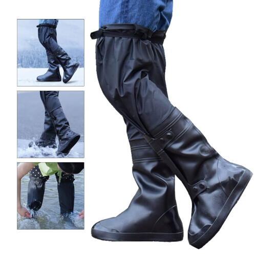 Rain Boot Shoe Cover for Motorcycle Cycling 2 pcs 1