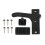 RV Screen Door Lock Zinc Alloy Handle Right Black 2
