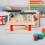 Wood Train Station Platform for Railway Models Set 5