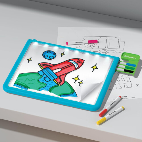 Glow Tracing Art Tablet with Templates and Markers 1