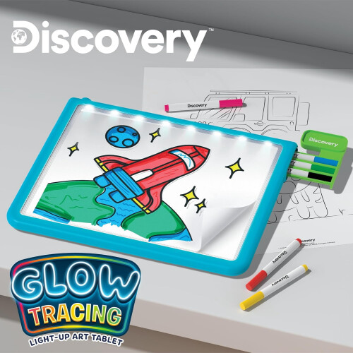 Glow Tracing Art Tablet with Templates and Markers 2