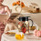 Vintage Pattern Insulated Teapot with Built-in Infuser 8