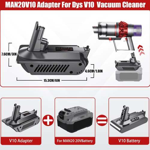 Craftsman 20V Battery Adapter for Dyson V10 Vacuum Models 2