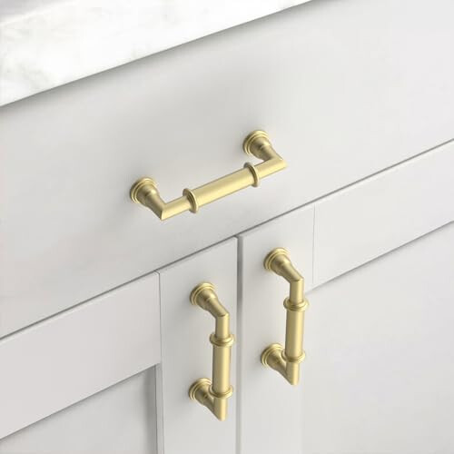 Brushed Gold Cabinet Handles 3 Inch 10 Pack 2