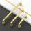 Brushed Gold Cabinet Handles 3 Inch 10 Pack 6