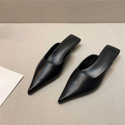 Pointed Toe Slippers Casual Half Slide 1 Pair
