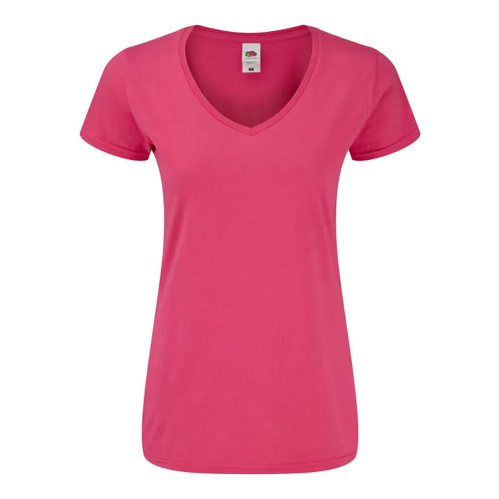 Fruit Of The Loom (L, Fuchsia) Womens/Ladies Iconic 150 T-Shirt