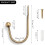 Gold Brass Curtain Holdbacks Set 2 Pack Wall Mounted 2
