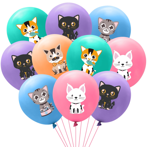 Cat Balloons Latex Party Decor 5 Designs 1