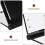 LED Vanity Mirror Portable Triple Mirror Stand Black 3