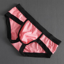 Men's Low Rise Briefs Comfort Fit Trunk Style Pink 2XL