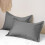 Solid Color Twin Pillowcases Gray 2-Pack 18.89" x 29" 7