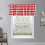 White Red Lattice Curtain with Rod Pocket for Kitchen 6