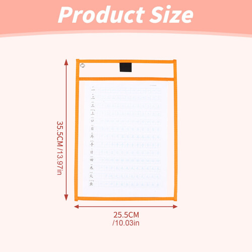 Clear Plastic File Folders with Front Pocket 6-Pack 2