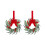 Artificial Christmas Wreath with Red Berries and Ribbon Bow 1