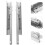 Drawer Slide Trash Can Divider Bottom Mount 2 Pcs 4