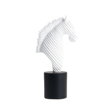Abstract Horse Head Ornament Black White Modern Luxury Decor