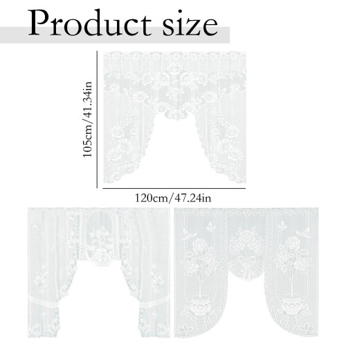 Lace Curtain for Kitchen Bathroom Bedroom Dining Cafe Decor 2