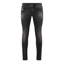 (28R, Black/Grey Denim) Diesel Mens Sleenker Organic Cotton Skinny Jeans